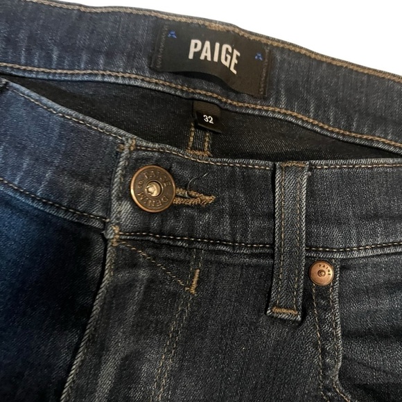 PAIGE Men’s Federal Jeans Slim Straight Leg 10” Rise Size 32 Excellent Condition - Picture 6 of 9